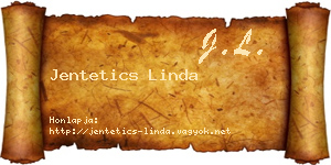 Jentetics Linda névjegykártya